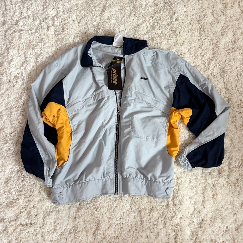 Men’s Prince Tennis Jacket NWT size Large Vintage Gray